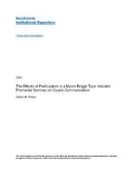 The effects of participation in a Myers-Briggs Type Indicator premarital seminar on couple communication